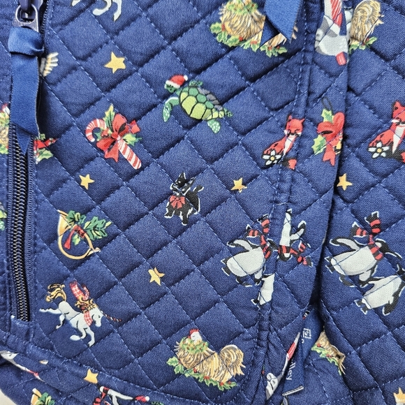 Vera Bradley Quilted Sling Backpack Winter Print - Picture 2 of 8